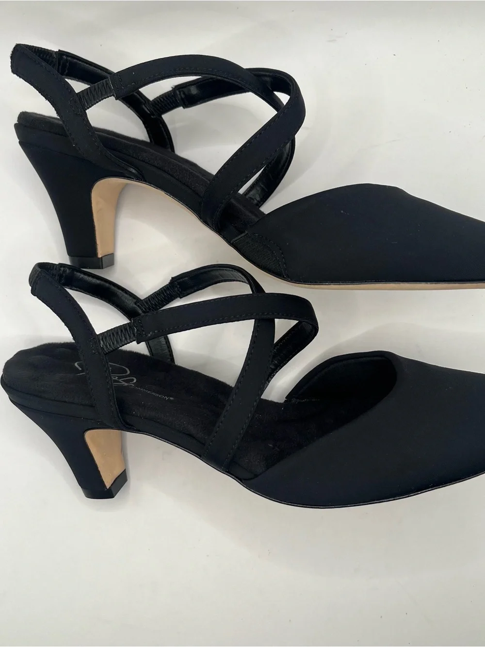 Ros Hommerson New Women's 8.5 Caliente Black Slingback Low Heel Pumps - Picture 4 of 7
